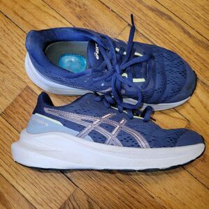 Asics GT-1000 13 GS Blue Sun Coral Athletic Running Shoes Youth Size 1 Sneakers